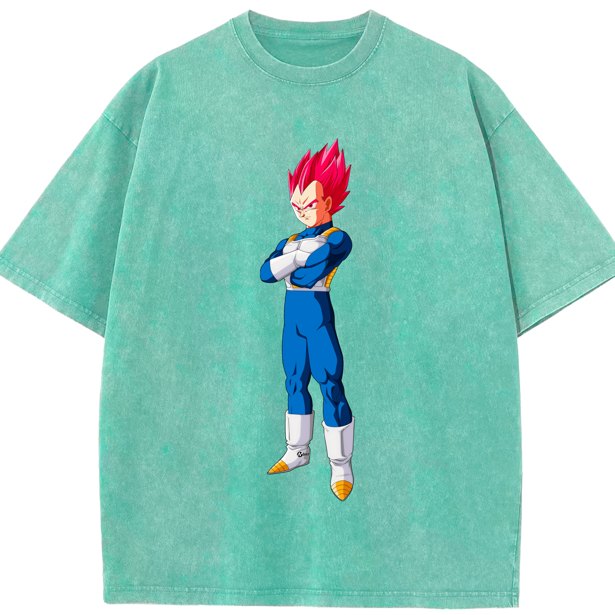 （画像用） ドラゴンボール ベジータ四世（Bejīta Yonsei）DRAGON BALL Vegeta IV 綿100% ヴィンテージ風 半袖Tシャツ（フロントプリント）